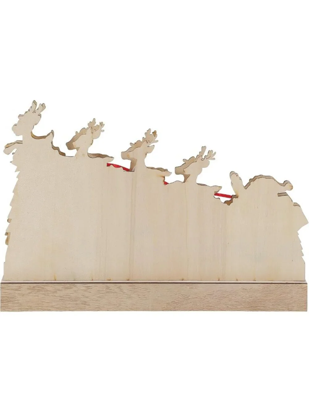 Lit Rudolph & Santa Sleigh Mantle Decor - 9 Inch Multicolor Holiday Accent